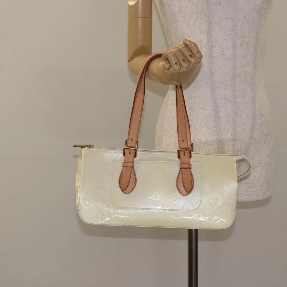 LOUIS VUITTON Monogram Vernis Rosewood Avenue Hand Bag Perle - Picture 14 of 16